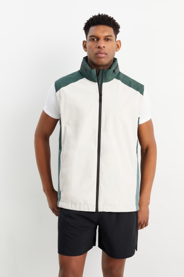 Hommes - Veste de sport avec capuche - déperlante - pliable - vert