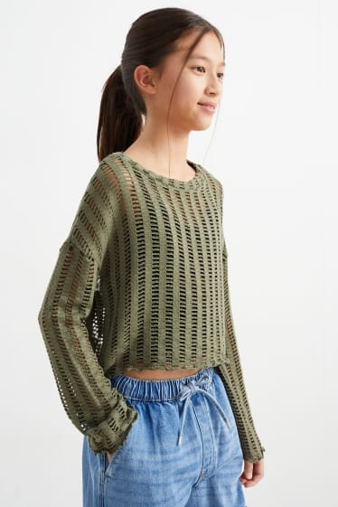 Enfants - Pullover - vert foncé