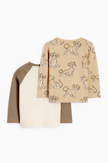 Neonati - Confezione da 2 - Il Re Leone - maglia a maniche lunghe per bebè - tortora