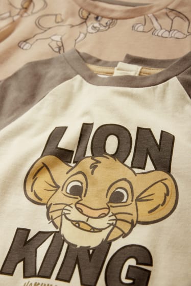 Bebés - Pack de 2 - El Rey León - camisetas de manga larga para bebé - topo