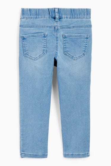 Kinderen - Bloem - jegging jeans - jeanslichtblauw