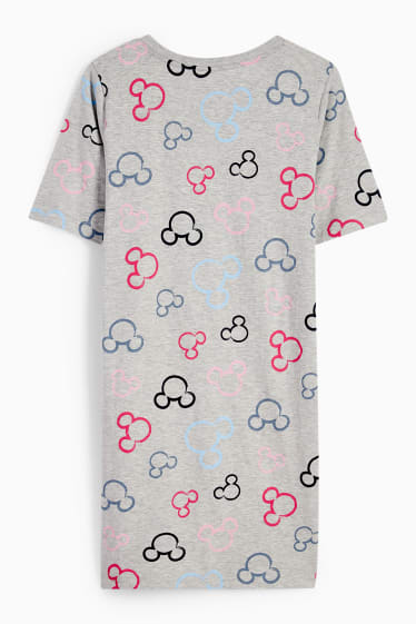 Damen - Nachthemd - Micky Maus - hellgrau-melange