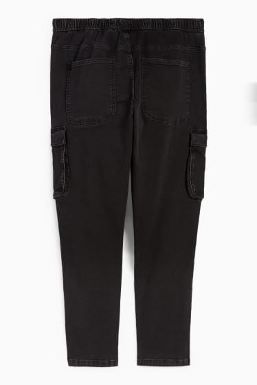 Home - Pantalons cargo - tapered fit - jog denim - LYCRA® - texà gris fosc