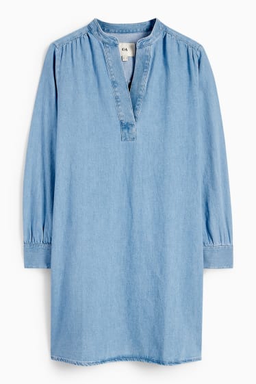 Dámské - Džínové tunikové šaty - džíny - světle modré