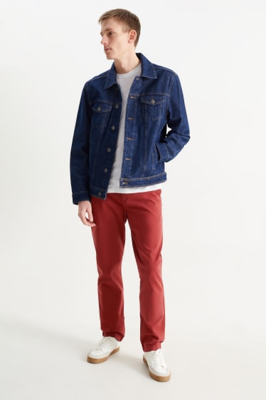 Hommes - Chino - rouge foncé