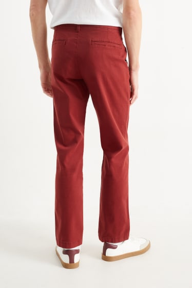 Hommes - Chino - rouge foncé