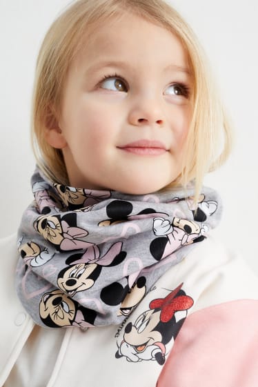 Niños - Minnie Mouse - bufanda tubular - gris claro jaspeado