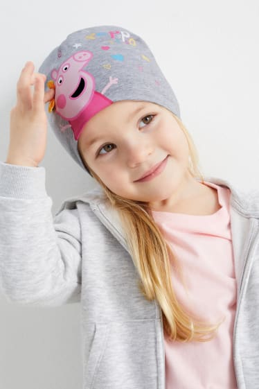 Children - Peppa Pig - hat - light gray-melange