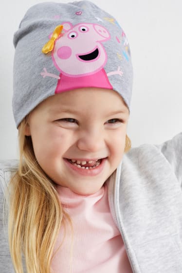 Children - Peppa Pig - hat - light gray-melange