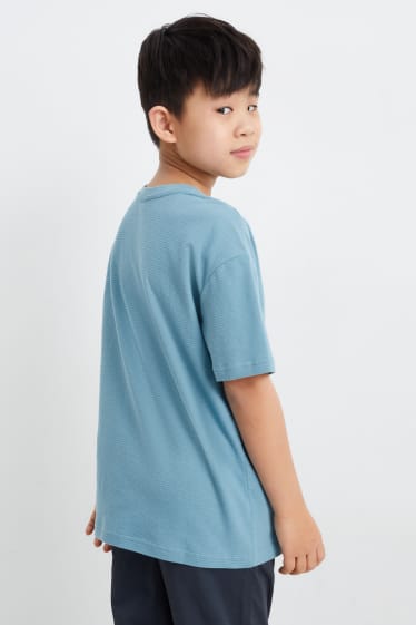 Kinderen - Skateboard - T-shirt - donkerturquoise