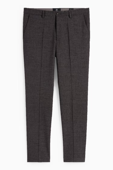 Hombre - Pantalón de vestir - colección modular - slim fit - Flex - LYCRA® - con textura - gris oscuro