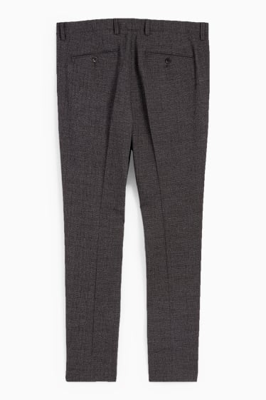 Men - Mix-and-match trousers - slim fit - Flex - LYCRA® - textured - dark gray