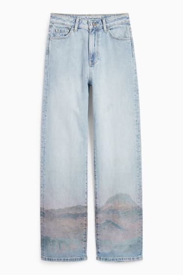 Teens & young adults - CLOCKHOUSE - loose fit jeans - high waist - denim-light blue