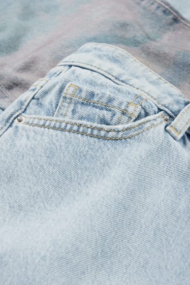 Dames - Loose fit jeans - high waist - jeanslichtblauw