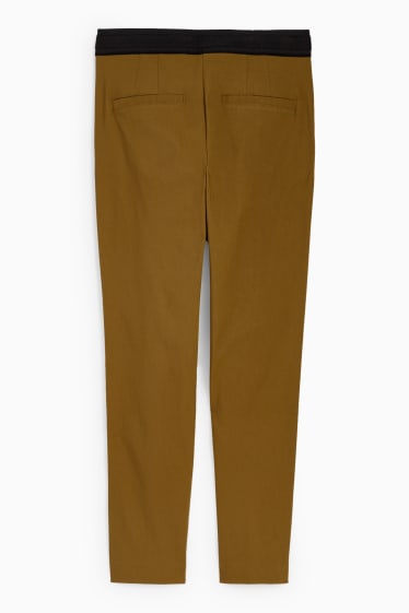 Donna - Pantaloni - vita media - slim fit - kaki