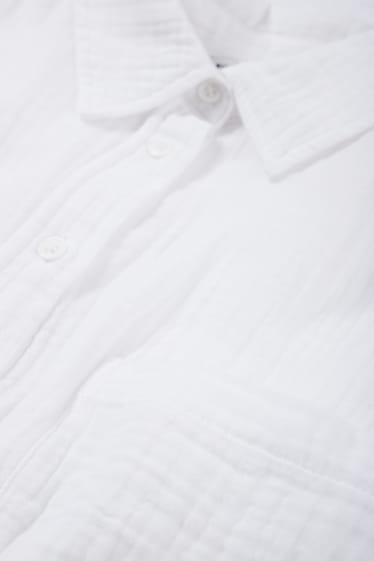 Adolescenți și tineri - CLOCKHOUSE - bluză din muselină - alb
