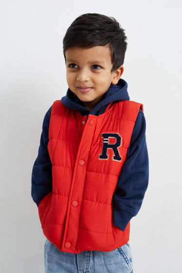 Children - Quilted gilet - water-repellent - red