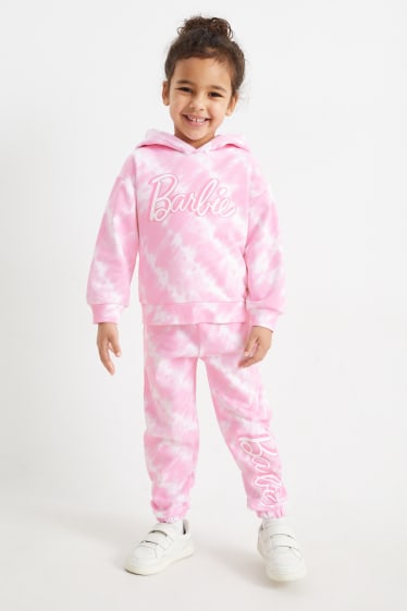 Bambini - Barbie - set - felpa con cappuccio e pantaloni sportivi - con motivi - rosa