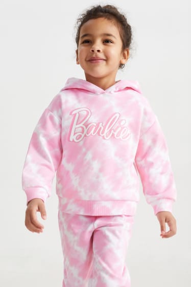 Bambini - Barbie - set - felpa con cappuccio e pantaloni sportivi - con motivi - rosa