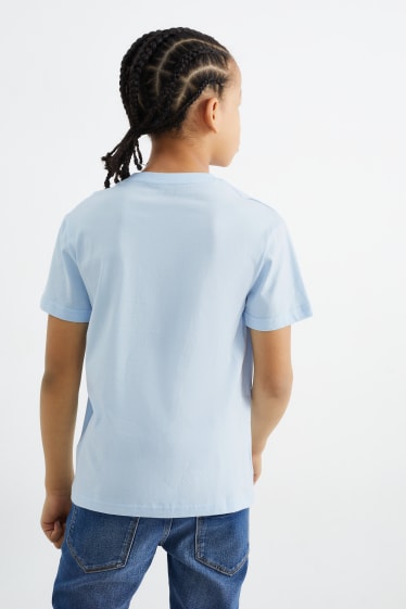 Children - Basketball - short sleeve T-shirt - light blue