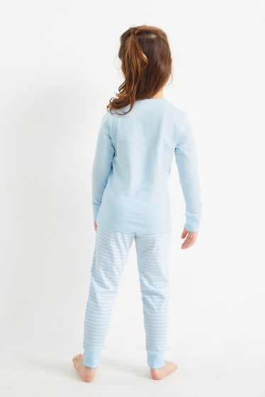 Kinder - Einhorn - Pyjama - 2 teilig - hellblau