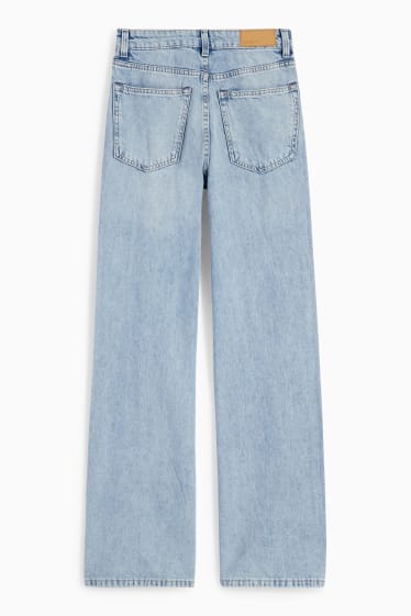 Dámské - Wide leg jeans - high waist - džíny - světle modré