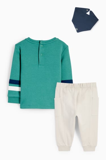 Baby Jungen - Micky Maus - Baby-Outfit - 3 teilig - grün