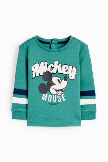 Bebeluși - Mickey Mouse - compleu bebeluși - 3 piese - verde