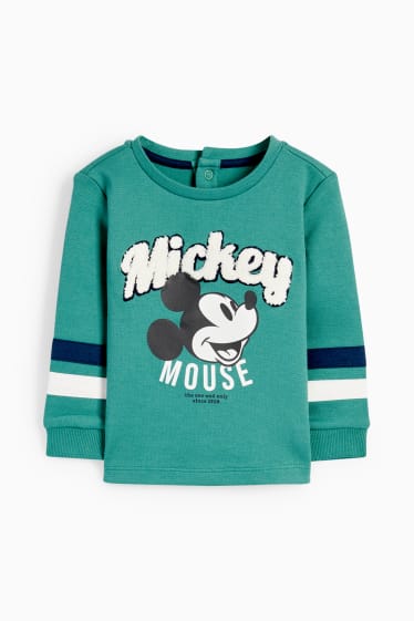 Babys - Mickey Mouse - babyoutfit - 3-delig - groen