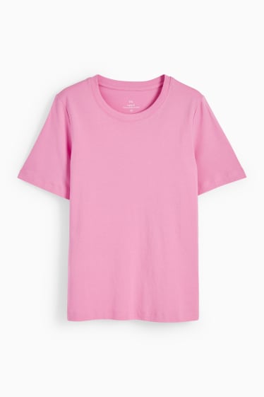 Mujer - Camiseta básica - fucsia