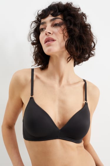 Mujer - Pack de 2 - sujetadores sin aros - con relleno - negro