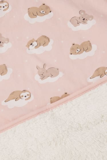 Bébés - Animaux - couverture bébé - rose