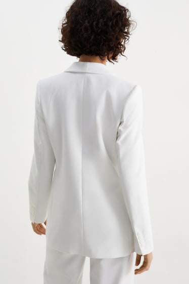Women - Long blazer - regular fit - white