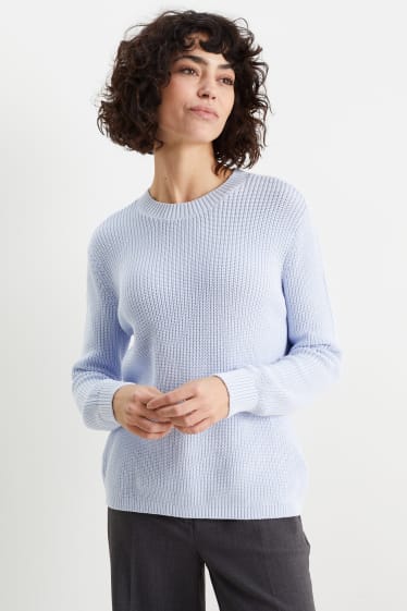 Dames - Basic trui - lichtblauw