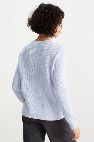 Donna - Pullover basic - azzurro