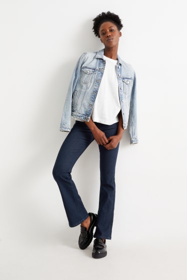 Femmes - Jean bootcut - mid waist - LYCRA® - jean bleu foncé