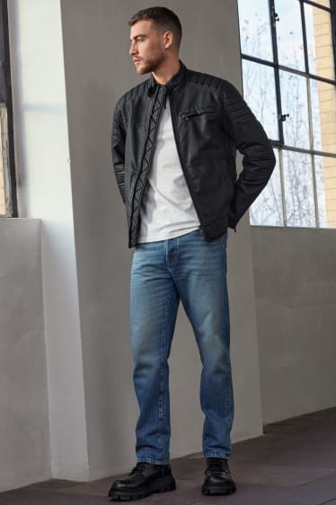 Men - Slim jeans - Flex jog denim - LYCRA® - blue denim