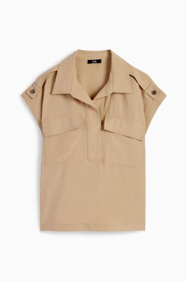 Dames - Blouse - taupe