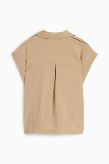 Damen - Bluse - taupe