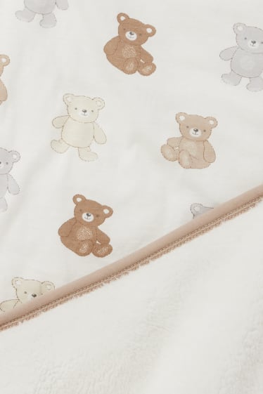 Neonati - Orsetti - coperta per neonati - bianco crema