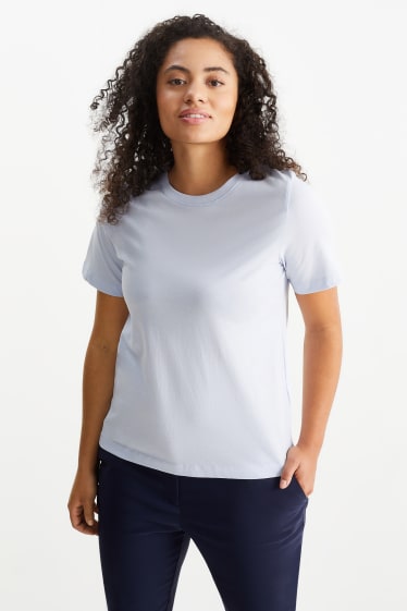 Dames - Basic T-shirt - lichtblauw