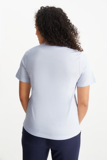 Damen - Basic-T-Shirt - hellblau