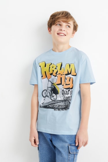 Kinderen - BMX - T-shirt - lichtblauw