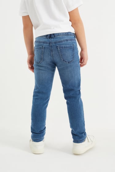 Kinderen - Skinny jeans - thermojeans - jeansblauw