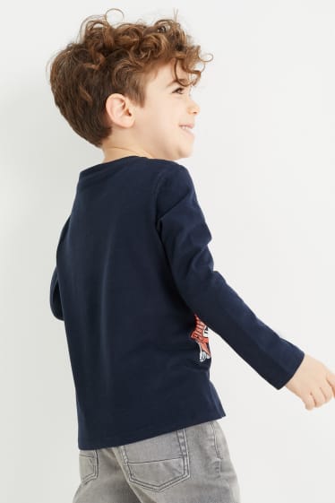 Enfants garçons - Lot de 3 - hauts à manches longues - bleu foncé