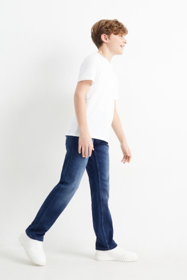 Dětské - Straight jeans - jog denim - džíny - tmavomodré