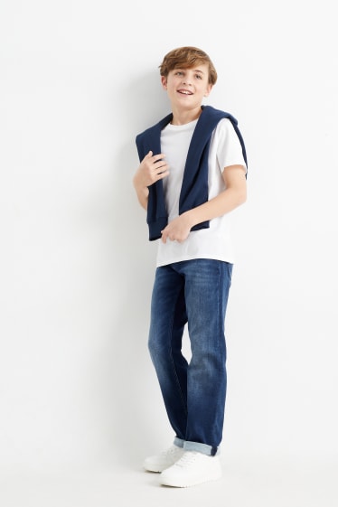 Kinderen - Straight jeans - jog denim - jeansdonkerblauw