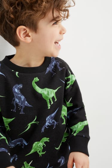 Kinder - Dino - Sweatshirt - schwarz
