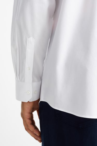 Heren - Overhemd - regular fit - gemakkelijk te strijken - wit