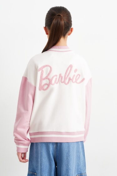 Dětské - Barbie - college bunda - růžová